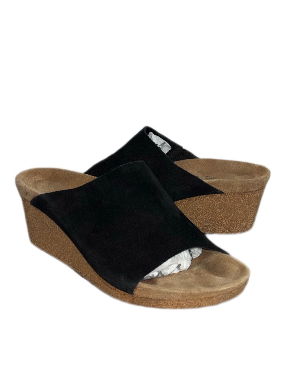 Birkenstock Papillio Namica wedge sandals Black Suede women's size 41 -10-10 1/2